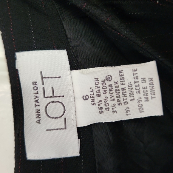 Ann Taylor Loft Black Pin Striped Skirt - Picture 11 of 11
